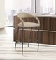 Armen Living Ramona Beige/Black Bar Stool-1