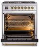 Ilve® Nostalgie II Series 30" Stainless Steel Pro Style Dual Fuel Range-4
