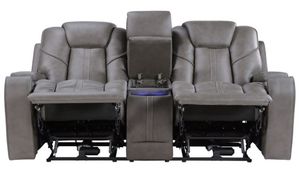 Steve Silver Co. Daniel Mossy Gray Triple Power Reclining Theater Loveseat