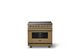 Viking® 5 Series 36" Golden Hour Pro Style Induction Range with Brushed Brass Trim-3