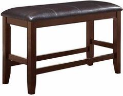 Crown Mark Fulton Brown Counter Height Dining Bench