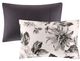 Olliix by Intelligent Design Black and White Full/Queen Dorsey Floral Print Comforter Set-1