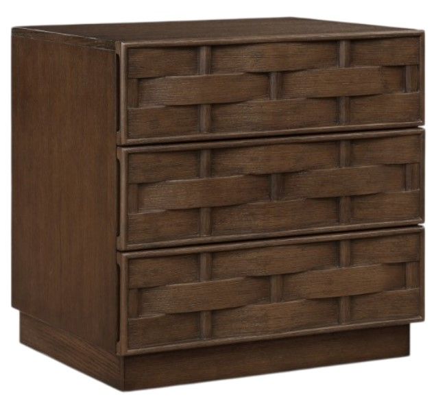 Meridian Furniture Weave Brown Nightstand-0