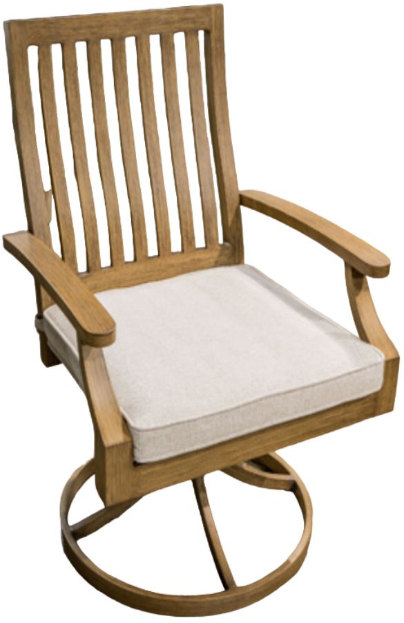 Rainier Ranch Outdoor Swivel Chair (set of 2) - Brown/Beige Rainier Ranch Outdoor Swivel Chair (set of 2) - Brown/Beige