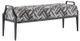 Currey & Company Torrey Domino French Black Bench-0