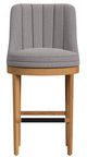 Elements International Carmen Light Gray/Natural Swivel Bar Stool -1