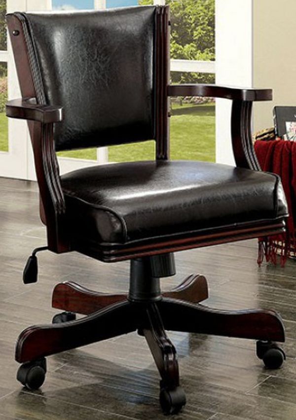 Furniture of America® Rowan 5-Piece Cherry/Espresso Game Table Set-2