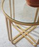 Signature Design by Ashley® Milloton 3-Piece Glass Top Occasional Table Set with Gold Base-3