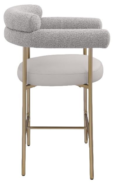 Meridian Furniture Blake Brushed Gold/Taupe Counter Stool-2