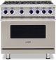 Viking® 7 Series 36" Pacific Grey Pro Style Natural Gas Range-0
