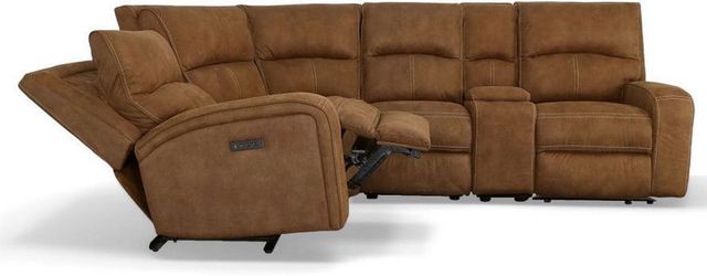 Flexsteel® Nirvana Saddle Power Reclining Sectional with Power Headrests-3