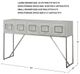 Uttermost® Abaya Soft White Console Table with Brushed Nickel Base-2