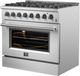 FORNO® Marco 36" Stainless Steel Pro Style Dual Fuel Range-3