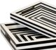 Stylecraft Dann Foley Lifestyles 2-Piece Black/White Tray Set-1