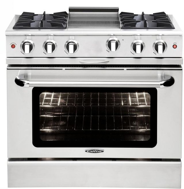 Capital Culinarian 36" Stainless Steel Pro Style Gas Range-0