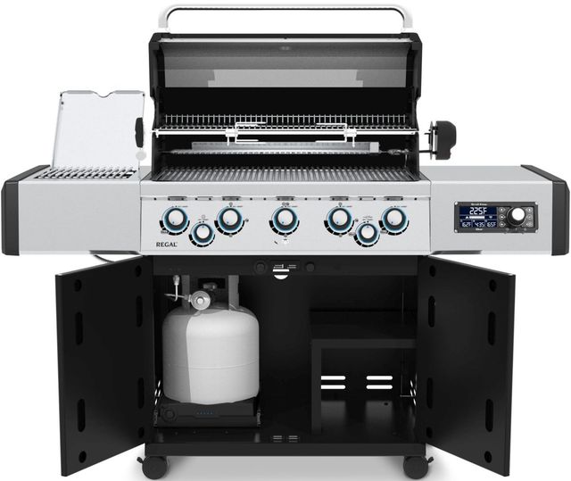 Broil King® Regal™ Q 590 Pro 5-Burner Black Freestanding Natural Gas Grill-1