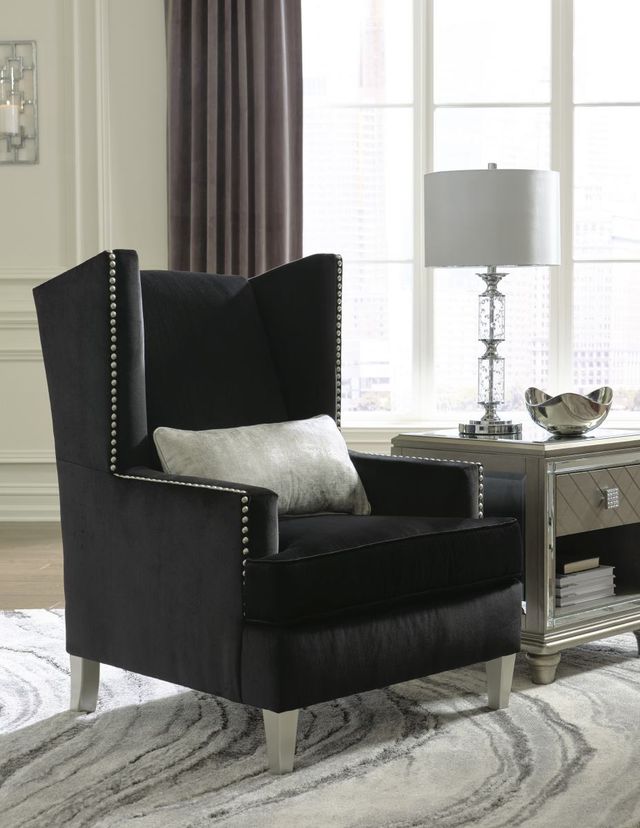 Signature Design by Ashley® Harriotte Black Accent Chair-4
