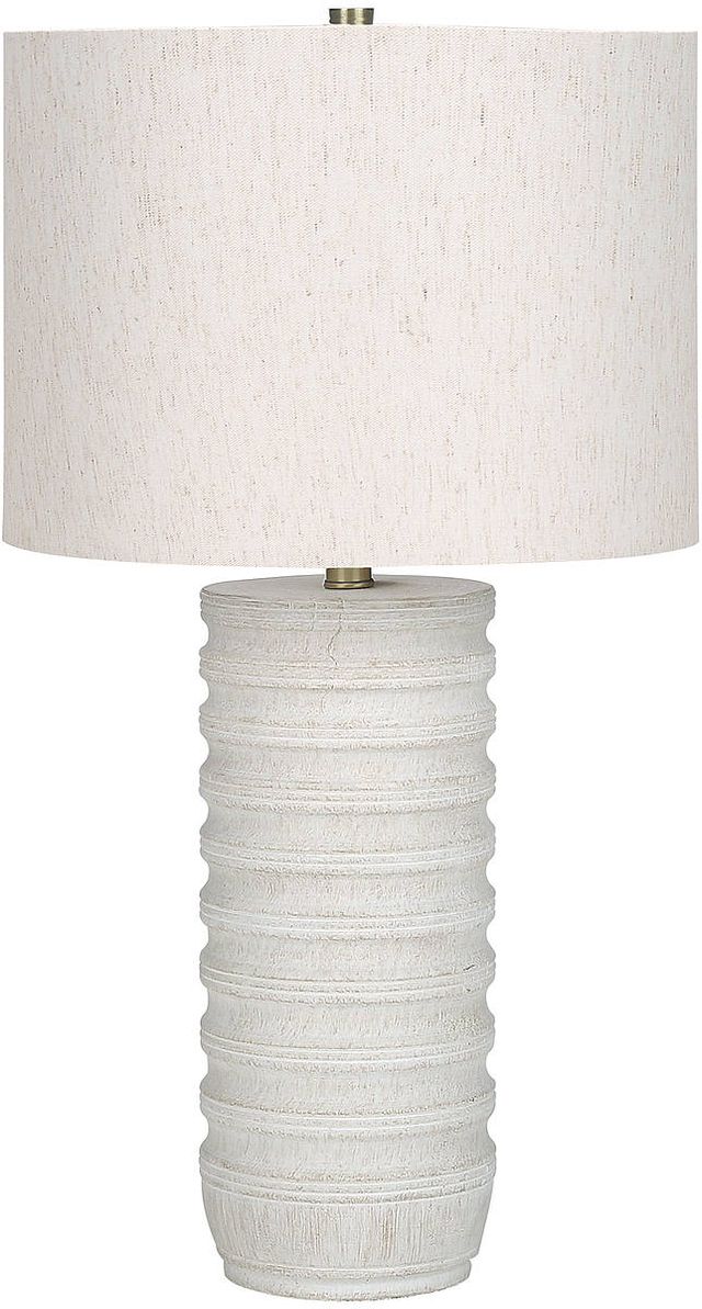 Monarch Specialties Inc. 28"H Cream Resin Table Lamp-0