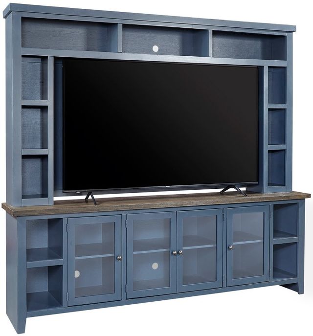 aspenhome® Eastport Malta Blue 97" Console and Hutch-0