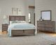 Vaughan-Bassett Centennial Solids Chestnut Creek Pewter Queen Sleigh Bed With Bench Footboard-3