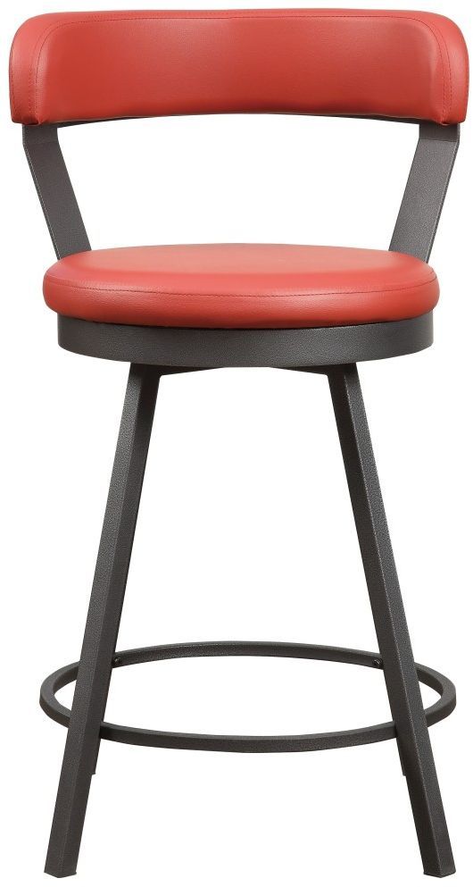Homelegance® Appert Red Swivel Counter Chair-2