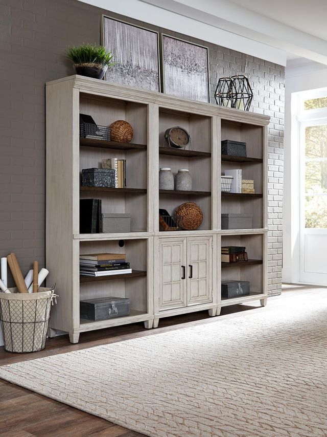 Aspenhome® Caraway Aged Ivory Open Bookcase-2