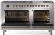Ilve® Nostalgie II Series 60" Stainless Steel Pro Style Dual Fuel Range-1