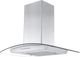 ZLINE 36" Stainless Steel and Glass Convertible Vent Wall Mount Range Hood with Crown Molding-5