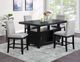 Steve Silver Co. Yves 5-Piece Charcoal/Gray Counter Dining Set-1