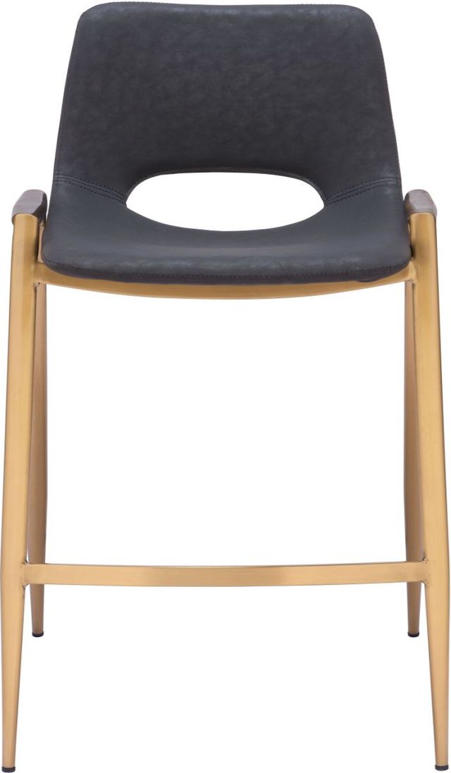 Zuo® Modern Desi Black/Gold Counter Chair-2