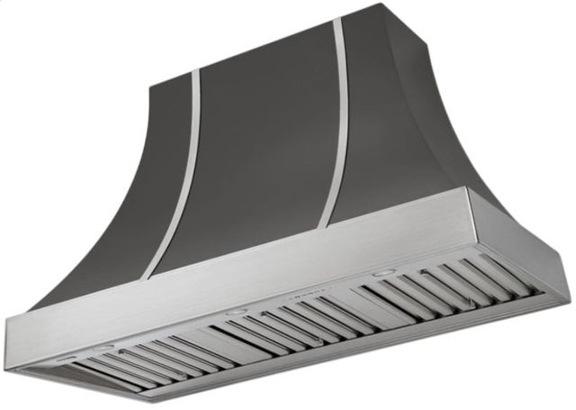 AGA Cascade 48" Slate Wall Mounted Range Hood  with Brushed Nickel Trim-0