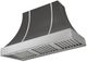 AGA Cascade 48" Slate Wall Mounted Range Hood with Brushed Nickel Trim-0