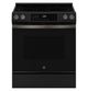 GE® 600 Series 30" Black Slate Slide-In Electric Range-0