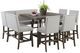 Elements International Seneca 8-Piece Brown Dining Set-0