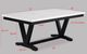 Crown Mark Tanner White Dining Table with Black Base-2