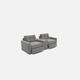Drew & Jonathan Home ModularOne New Horizon 3-Piece Grey Power Reclining Modular Sectional-1