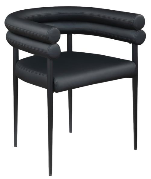Meridian Furniture Lavina Black Vegan Leather Upholstered Dining Chair-0