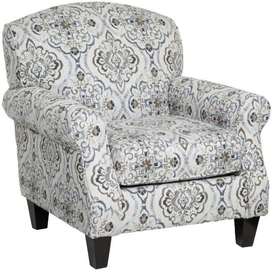 Fusion Furniture Bates Charcoal Gray/White Accent Chair-0