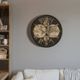 YHD Wealth of Wonder Black/Brown Wall Clock-1