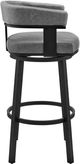 Armen Living Naomi and Lorin 4-Piece Black/Clear/Gray Counter Dining Set-4