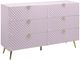 ACME Furniture Gaines Pink High Gloss Dresser-0