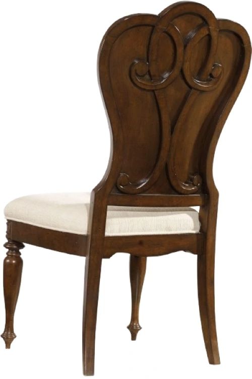 Hooker® Furniture Leesburg Alabaster/Mahogany Upholstered Dining Side Chair-2