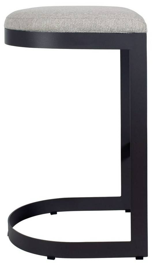 Uttermost® Maude Java Black/Taupe Gray Steel Outdoor Bar Stool-3