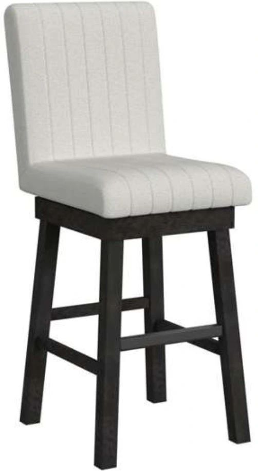 Elements International Jemma Beige/Dark Espresso Swivel Bar Stool-0