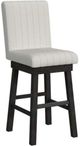 Elements International Jemma Beige/Dark Espresso Swivel Bar Stool-0