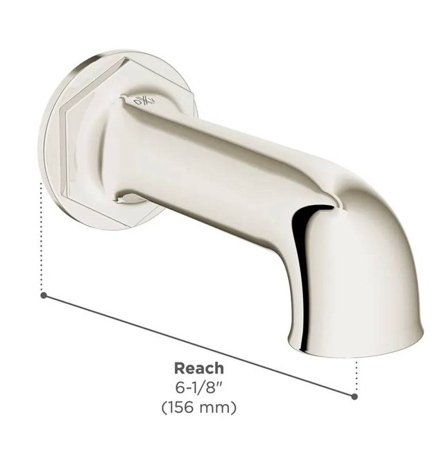 DXV Oak Hill® Polished Chrome Wall Mount Bathtub Spout-3