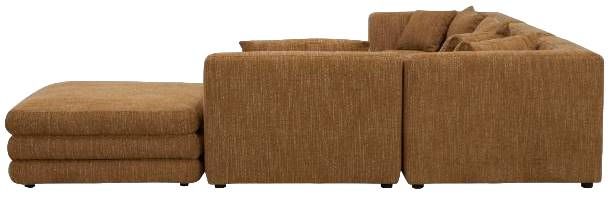 Moe's Home Collection Lowtide Dream 5-Piece Amber Glow Modular Sectional and Ottoman-2