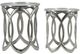 A & B Home 2-Piece Nickel Silver Nesting Side Tables Set-0