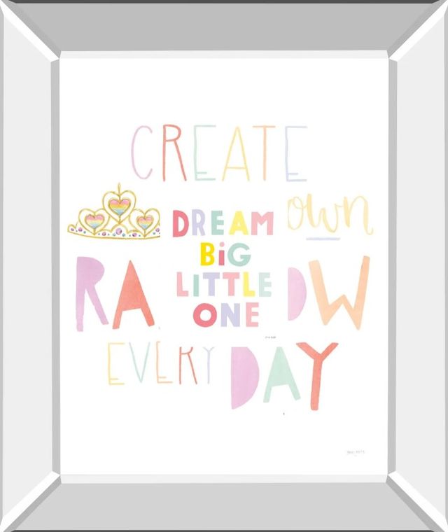 Classy Art Dream Big Little One by Ann Kelle Mirror Framed Wall Art-0