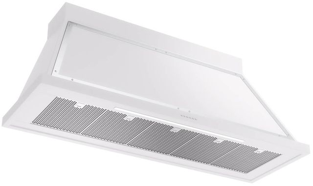 Ilve® Nostalgie II Noblesse 60" White Wall Mounted Range Hood with Chrome Trim-1